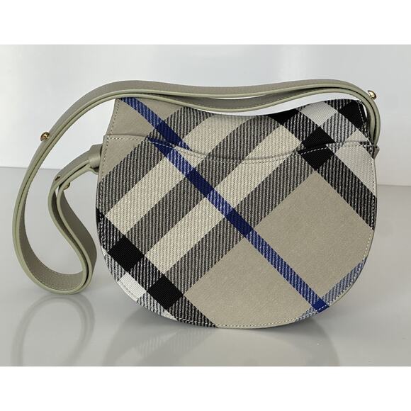 Burberry Small Rocking Horse Check Lichen Bag Jackquard Italy 80996621 NWT $1990 - Picture 8 of 16